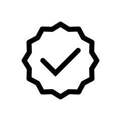 Verified icon, symbol of authenticity and trust