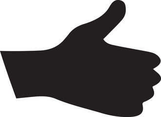 Thumbs Up Silhouette Sign Approval and Like Gesture