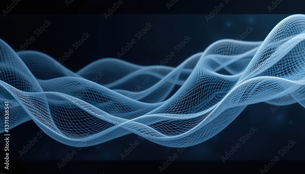 Fototapete Dynamic wave patterns digital space abstract visuals technology environment close-up view motion concept for seo impact
