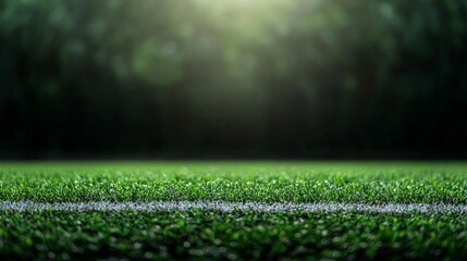 Soccer Field, Evening Light, Lush Grass