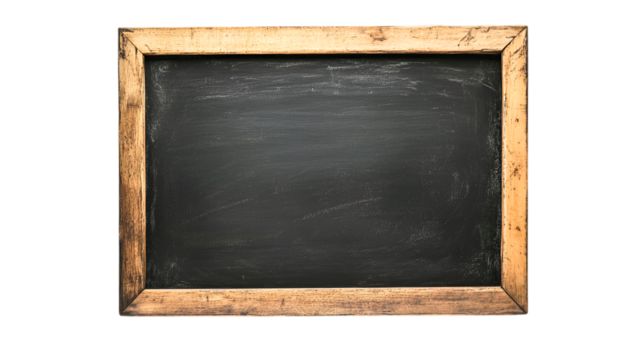 Blank Rustic Blackboard Ready for Your Message Old Wooden Frame Dark Background
