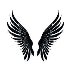 Obraz premium Wing silhouette vector flat graphic illustration