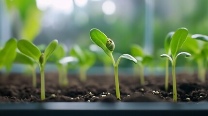 Sprouting Seeds in a Greenhouse