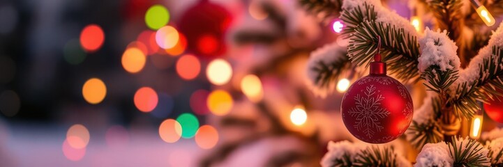 Colorful Christmas lights in various hues creating a festive and bright holiday background, background, colorful