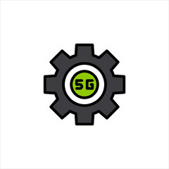 green gear icon