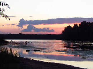 beautiful water pond in Ukraine