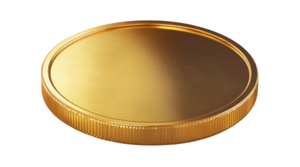 gold coin isolated on white