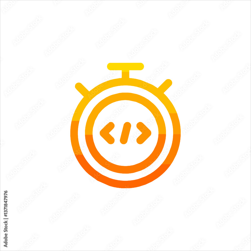 Wall mural vector illustration of a icon with a clock