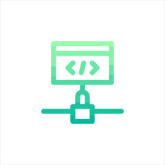 Fototapeta premium computer security icon