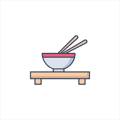 chopsticks and bowl
