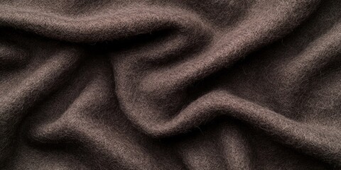 Obraz premium Detailed brown mohair wool fabric with soft fluffy texture and elegant draped folds.