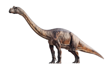 A scientifically accurate 3D model of a Diplodocus with a natural walking stance.
