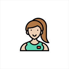 girl with headphones