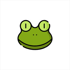 green frog isolated on white