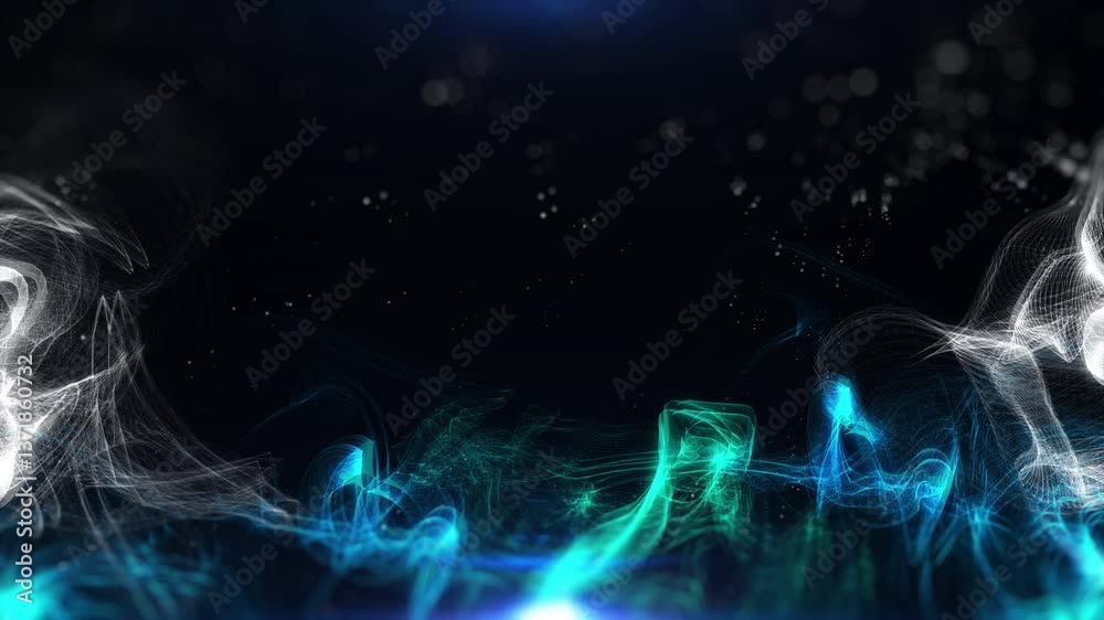 Aufkleber technology abstract vibrant waves of nebula with cosmic effect for space theme, technology concept 4