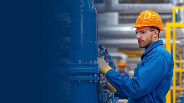 A manufacturing plant with workers following proper ventilation and air quality regulations