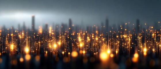 Abstract city lights in the night