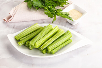 Vegan cuisine - dietary celery cticks