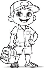 little boy with a dog