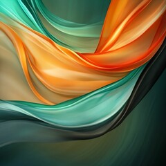 Obraz premium Colorful Abstract Flowing Silk Drapes in Vibrant Shades and Tones