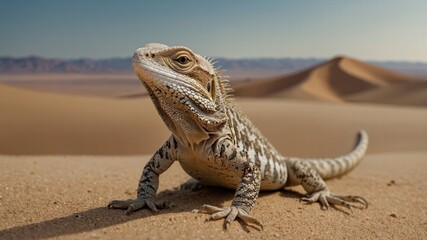 Fototapeta premium Desert Lizard in Sand Dunes
