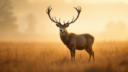 antelope in the sunset
