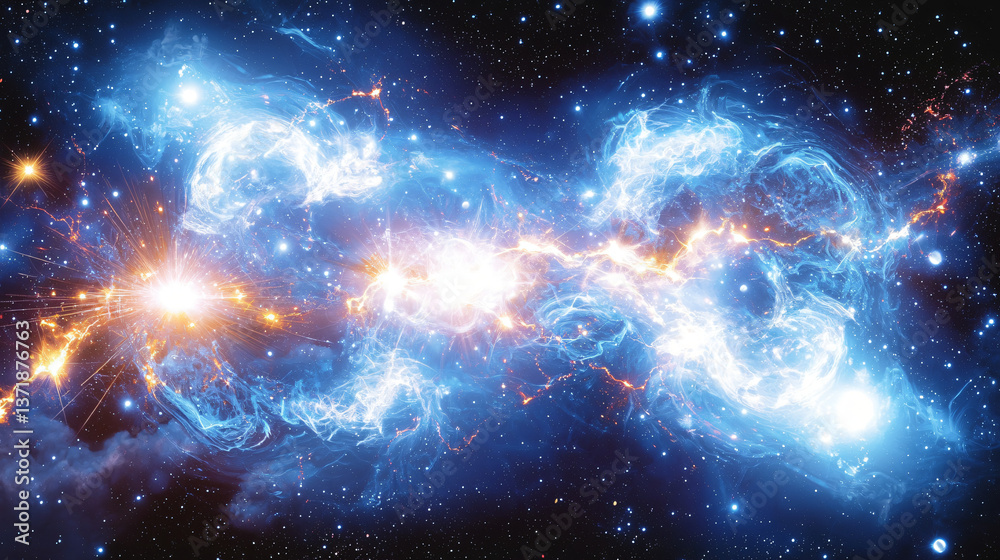 Canvas Prints an exquisite nebula illuminated by countless stars creating a cosmic wonder in a majestic scene of g