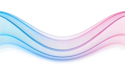 Obraz premium Abstract wavy lines in pink and blue.
