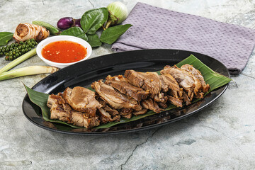Asian cuisine Baked duck breast