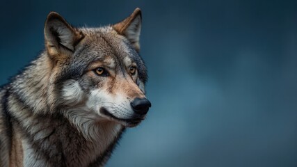 Fototapeta premium Majestic Gray Wolf Portrait,Wild Animal,Nature Photography