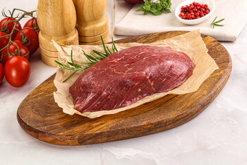 Raw beef meat uncocked steak