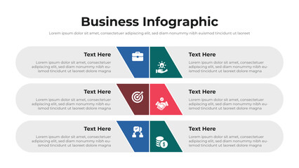 Fototapeta premium Business infographic presentation layout fully editable.