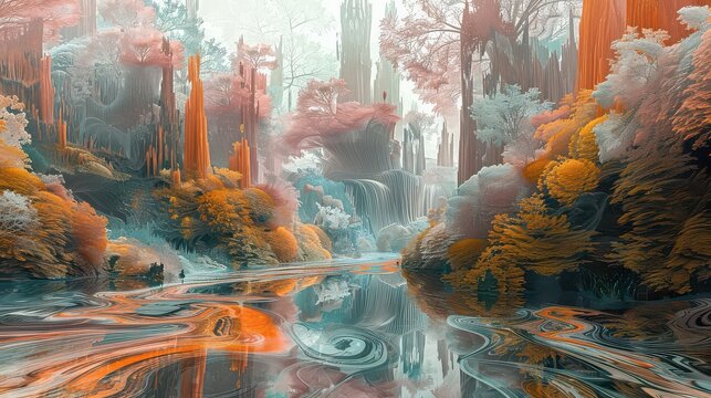 Dreamlike fantasy landscapes created by neural networks 