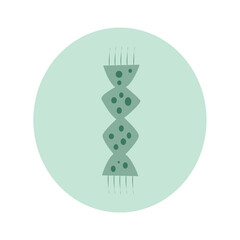 Abstract organic shape with repeating forms and dots