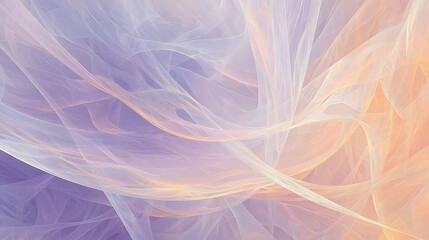Fototapeta premium A very long, flowing, purple and white piece of fabric