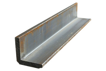 Used angle iron on white background.