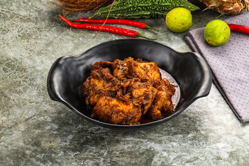 Indian cuisine - Vindaloo fish with spices