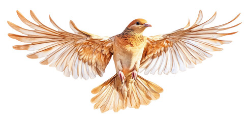 Obraz premium gloden bird flying isolated on transparent 