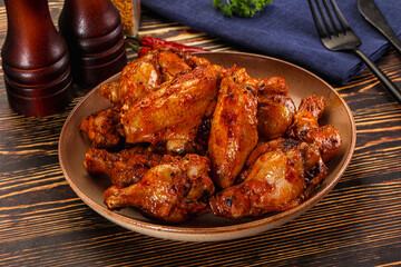 Hot and spicy Buffalo chicken wings