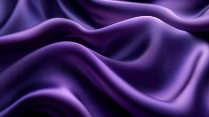 Obraz premium A silky texture in shades of deep purple and soft lavender, with gentle ripples and folds that create a serene and elegant atmosphere,