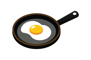 fried egg in a frying pan