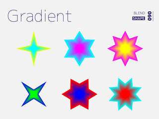 グラデーションのブレンドスタイルのセット 090