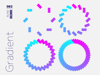 グラデーションのブレンドスタイルのセット 082