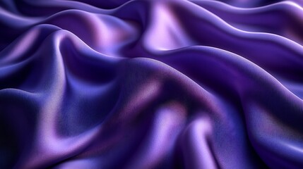 Obraz premium A silky texture in shades of deep purple and soft lavender, with gentle ripples and folds that create a serene and elegant atmosphere,