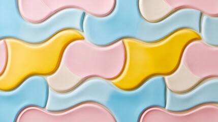 Abstract Pastel Wave Pattern Design Background