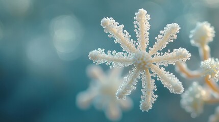 Delicate White Flower Clusters on a Branch