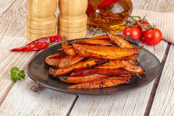 Homemade cuisine - baked sweet batat