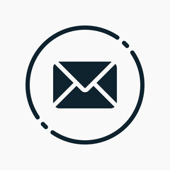 Design Illustration graphic of message icon with glyph style. Suitable for UI, mobile design, web design, etc.