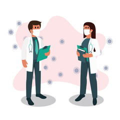 Doctors in Protective Gear During Pandemic