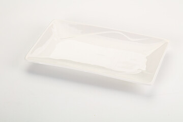 White ceramic empty plate dishware